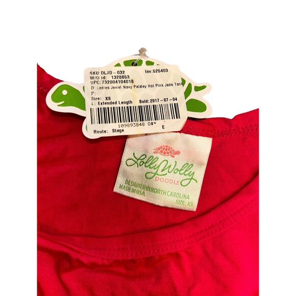 Lolly Wolly Doodle Women's Size XS Paisley‎ Pink Tank Dress In Spring Colors - Picture 9 of 9